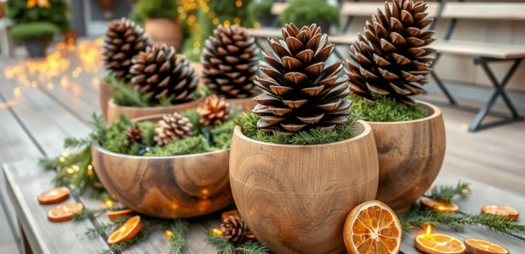 Terrasse weihnachtlich dekorieren