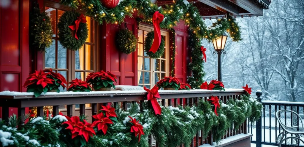 Terrasse weihnachtlich dekorieren