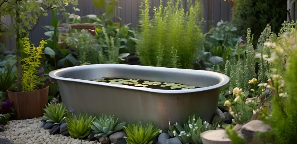 Zinkwanne als Mini-Teich im Garten - DIY-Idee für deinen Gartenbereich zinkwanne