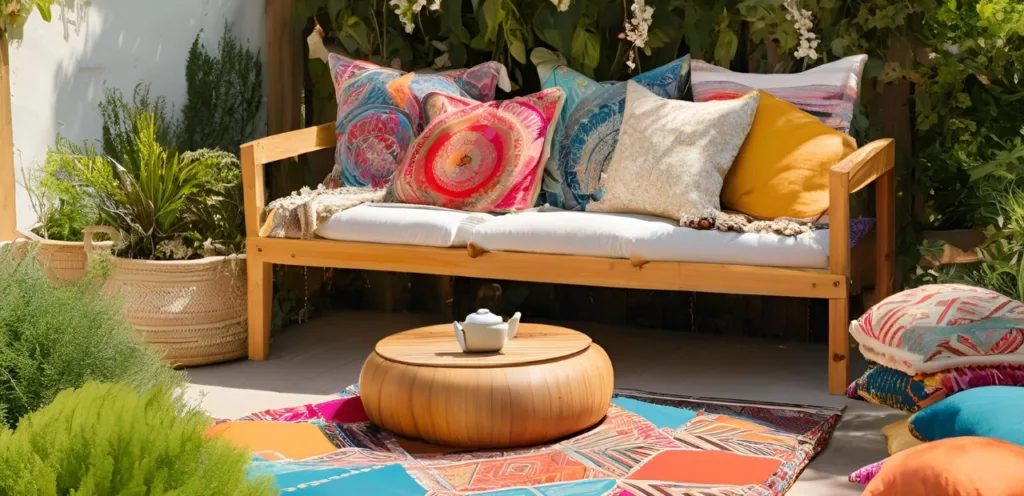 Boho Garten gestalten - kreative Ideen & Tipps für deinen Garten boho kissenbezug
