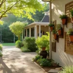 Gartendekoration aus Holzbrettern