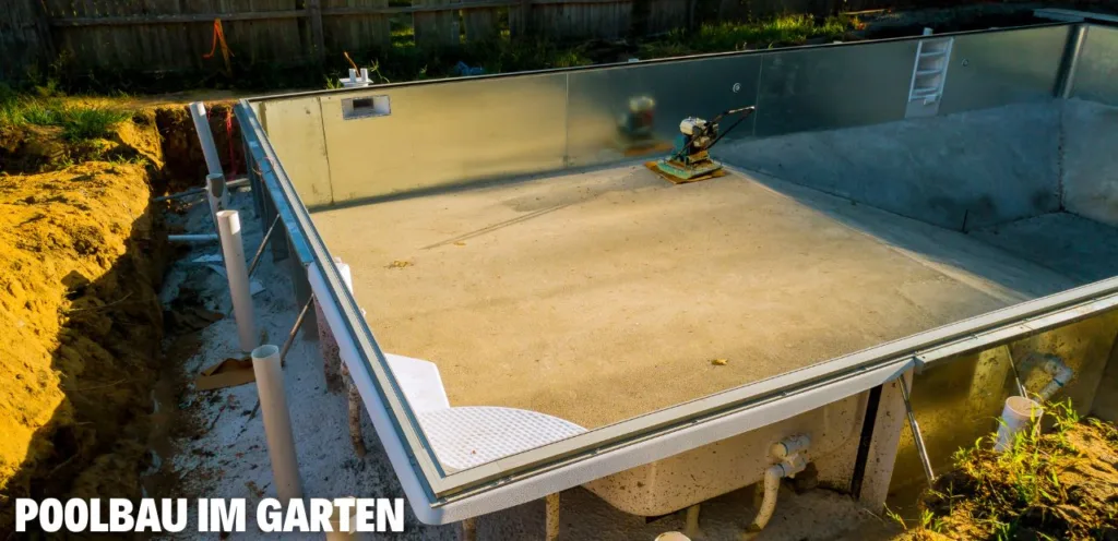 Poolbau im Garten