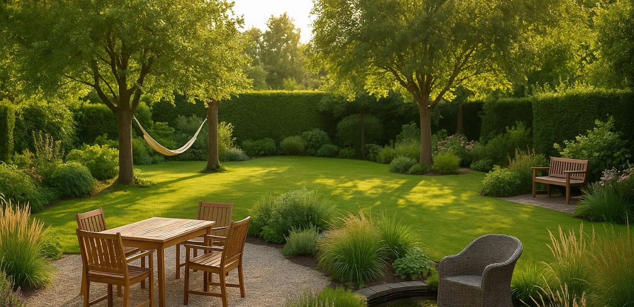 Großen Garten gemütlich gestalten