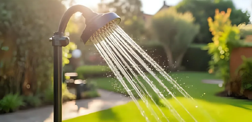 Solardusche im Garten