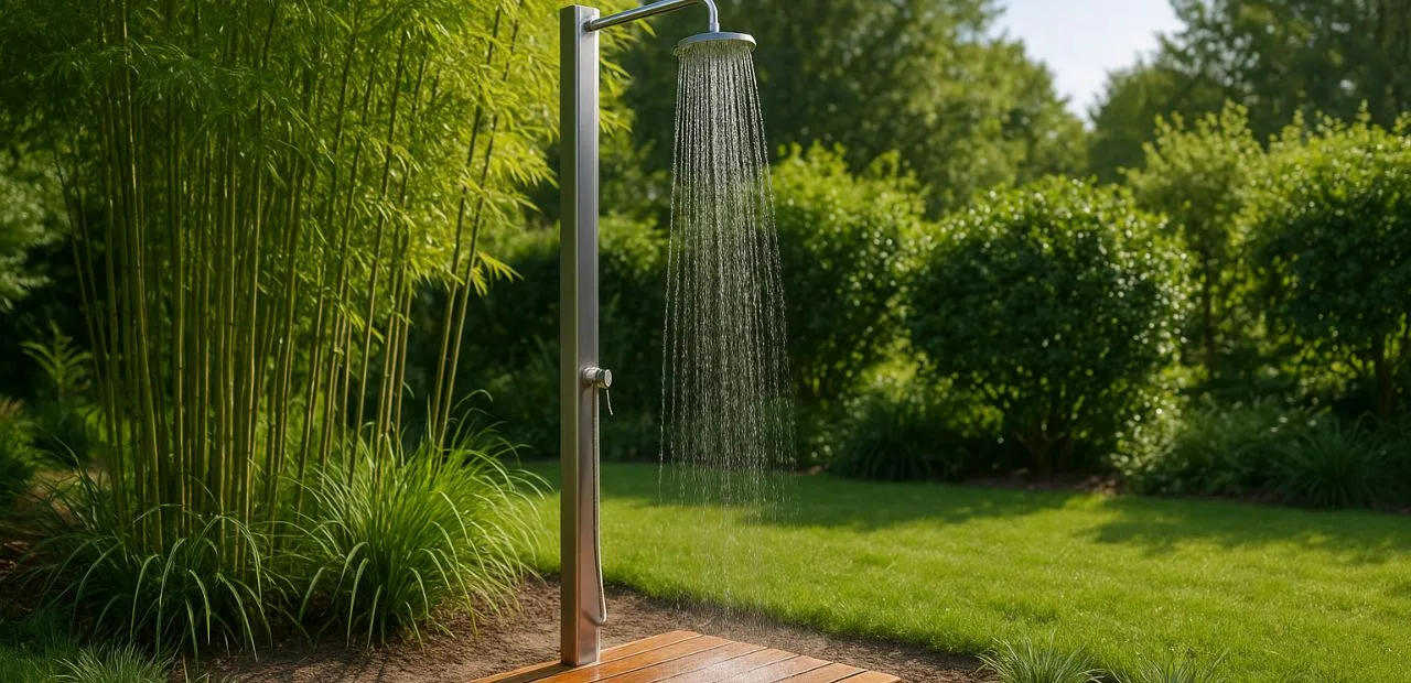 außendusche im garten