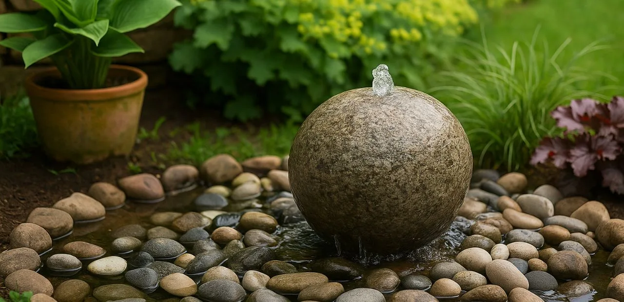 wasserspiel im garten
