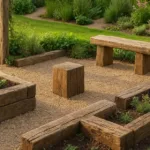 Alte Balken im Garten