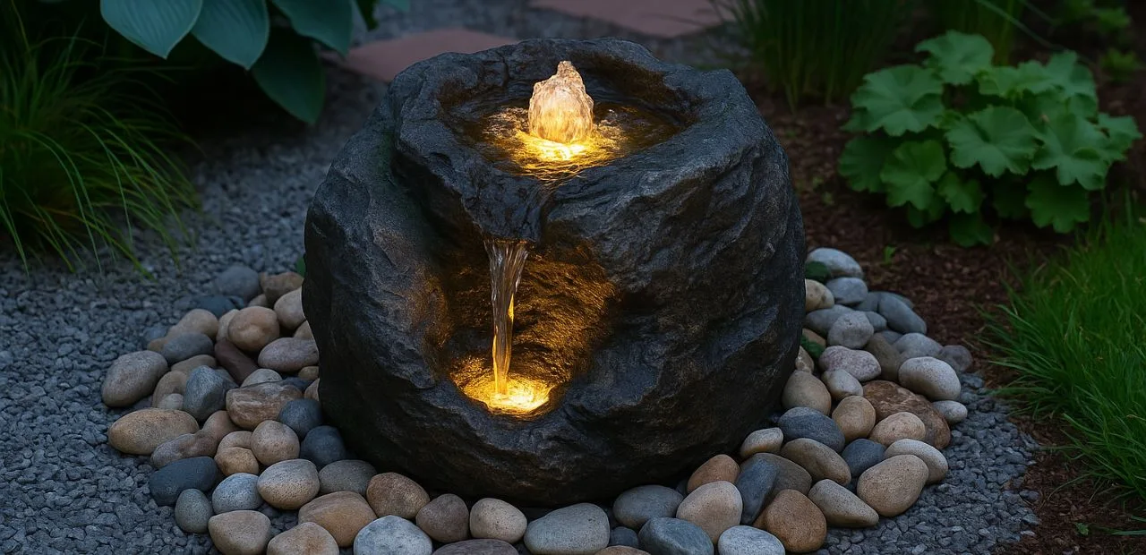 Quellstein im Garten