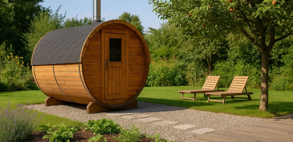 sauna im garten