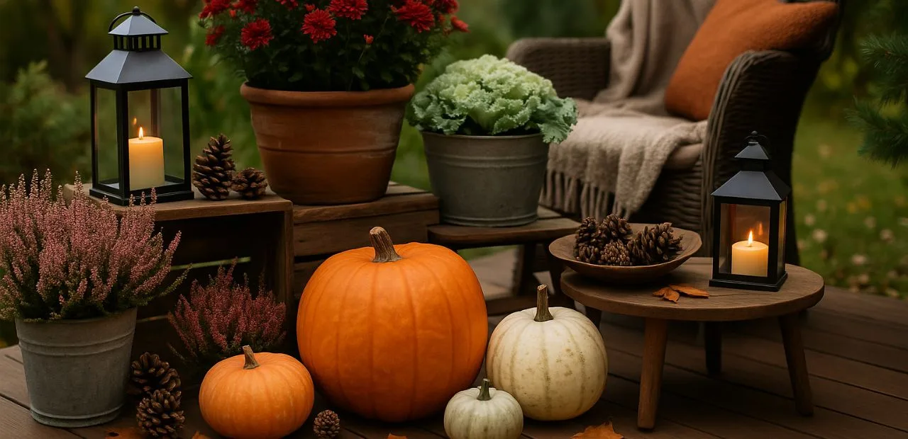 Herbstdeko Terrasse