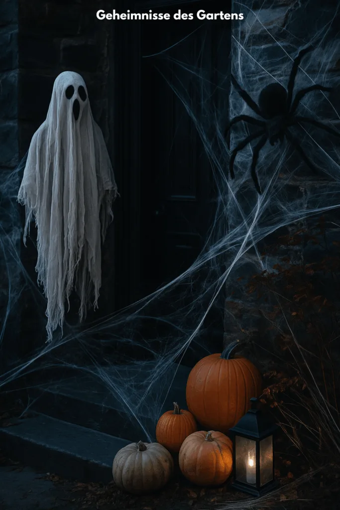Der schaurige Geister‐ und Spinnennetz Look