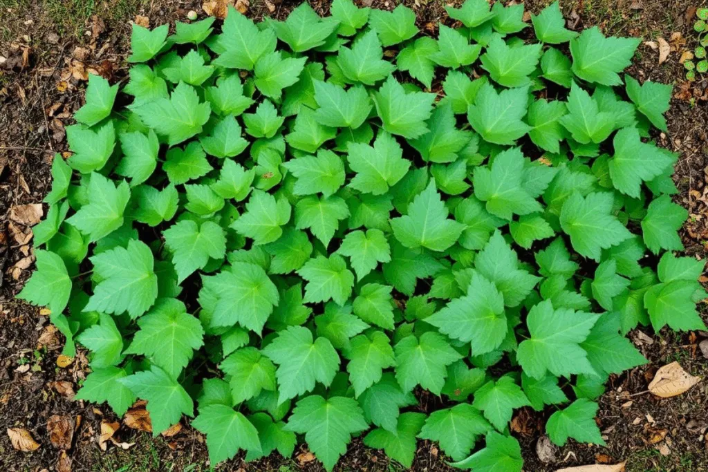Efeu als flächendeckender Bodendecker auf einem Grab