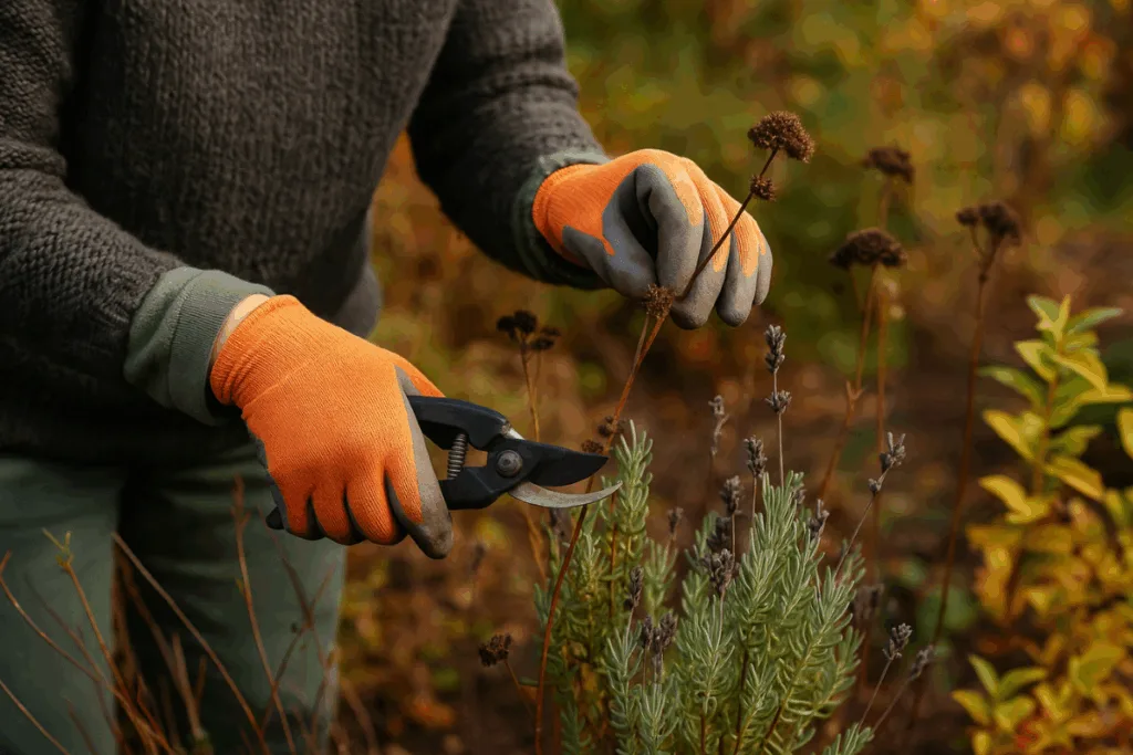 Diese 5 Gartenfehler machen viele im Oktober – du auch? Gärtner schneidet im Oktober Pflanzen selektiv zurück, um Gartenfehler zu vermeiden