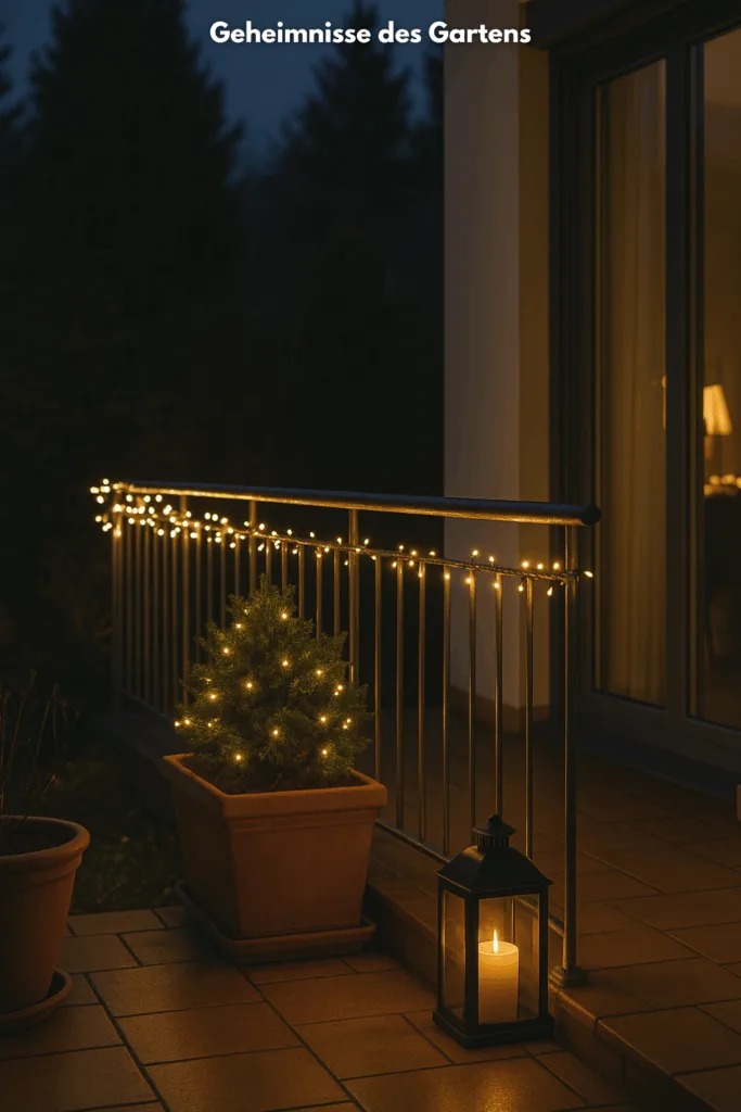 Terrasse weihnachtlich beleuchten - 3 stimmungsvolle Ideen Lichterkette am Gelaender