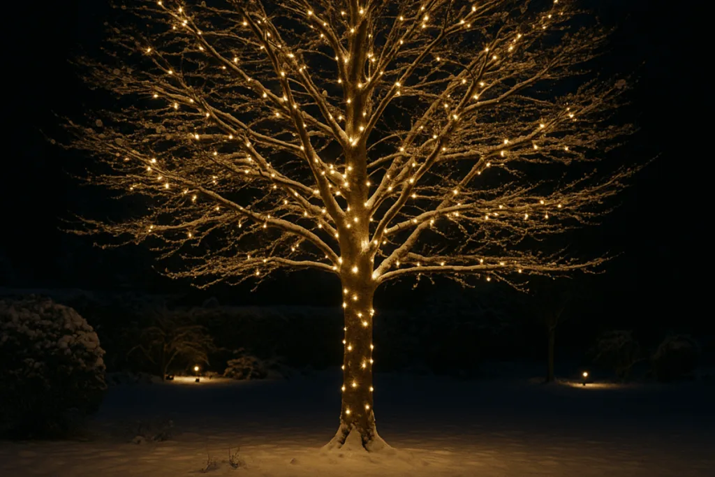 Weihnachtsbeleuchtung im Garten - 3 schöne Ideen für draußen Tischdekoration zu Weihnachten