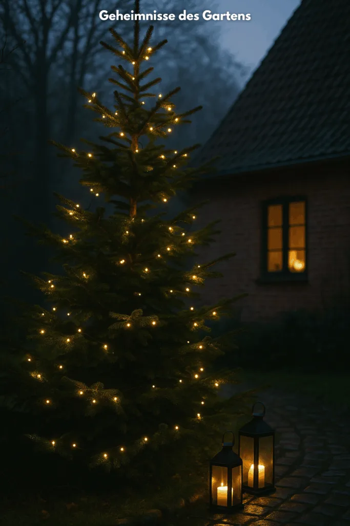Weihnachtsdeko im Außenbereich - 4 festliche Ideen für deinen Garten Weihnachtsdeko Außenbereich mit Lichterkette und Laternen im Garten