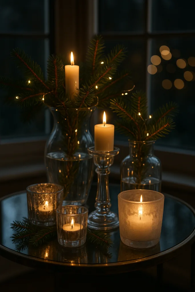 Silvesterdeko für den Wintergarten - 5 Ideen für eine unvergessliche Party Silvesterdeko im Wintergarten mit Glasvasen, Kerzen und warmem Licht