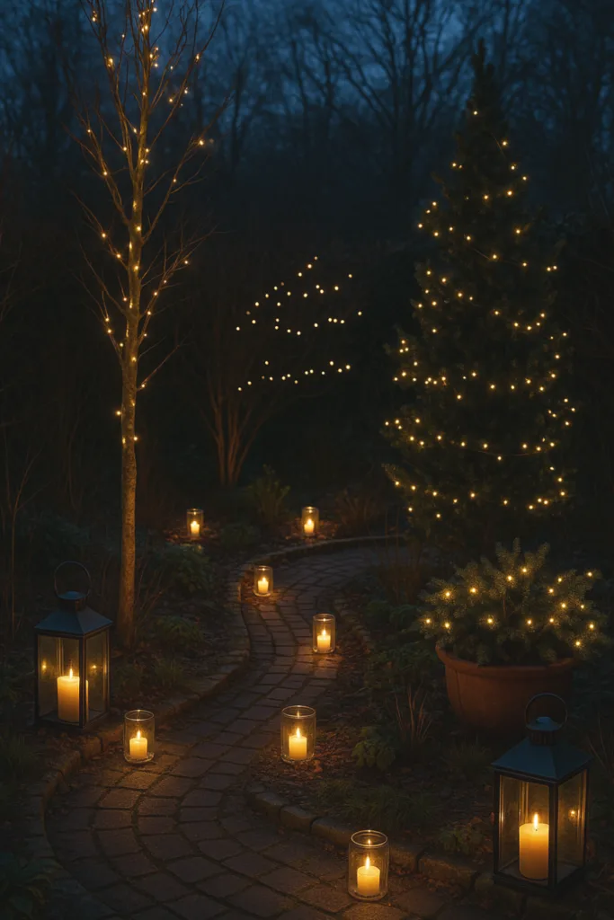 Silvesterdeko für den Garten - 5 schöne Ideen für deine Party im Freien Wintergarten mit Lichterketten und Kerzen – stimmungsvolle Sylvesterdeko draußen