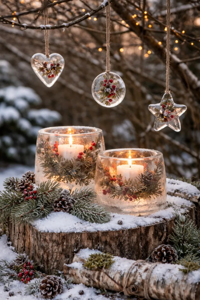 Kahl war gestern: 5 Winterdeko-Ideen für Bäume & Sträucher Eislaternen und Glaskugeln als frostige Winterdeko für Bäume und Sträucher