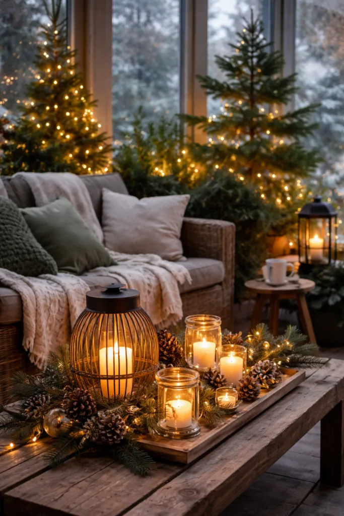 Mit diesen 5 Deko-Tricks strahlt dein Wintergarten im Winter Winterdeko im Wintergarten mit Kerzen, Lichterketten und natürlicher Atmosphäre