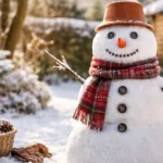 Schneemann bauen im Garten mit stabilem Aufbau, natürlicher Deko und richtigem Standort im winterlichen Garten
