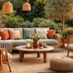 Moderner Garten 2026 mit Trendfarben Botanical Green, Terracotta und Sandbeige