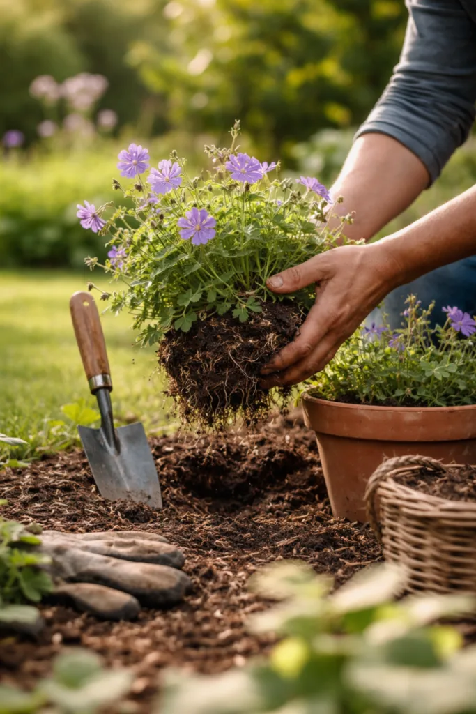 Stauden teilen im großen Garten günstig gestalten mit Geduld und natürlicher Entwicklung