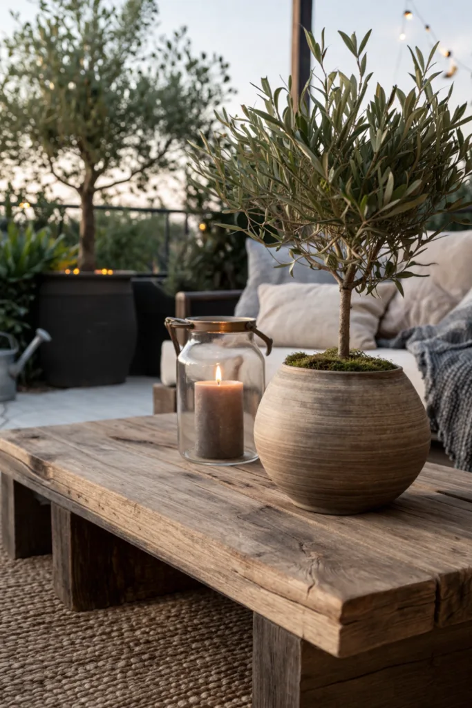 So wird deine Dachterrasse im April gemütlich – 5 einfache Deko-Ideen Deko Dachterrasse April mit Holz, Keramik und Pflanzen für warme Struktur