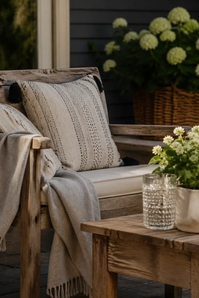 Moderne Muttertagsdeko im Garten mit stilvollen Pflanzgefäßen und klarer Gestaltung